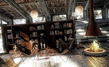 library-interior-fireplace-living-room