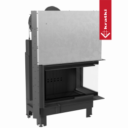 Топка Kratki PRO MBO/P/BS/G угловое стекло справа гильотина (Чёрная футеровка)