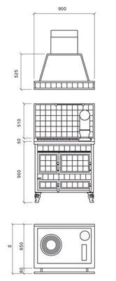 Печь варочная Borgo Antico 90L- J.Corradi