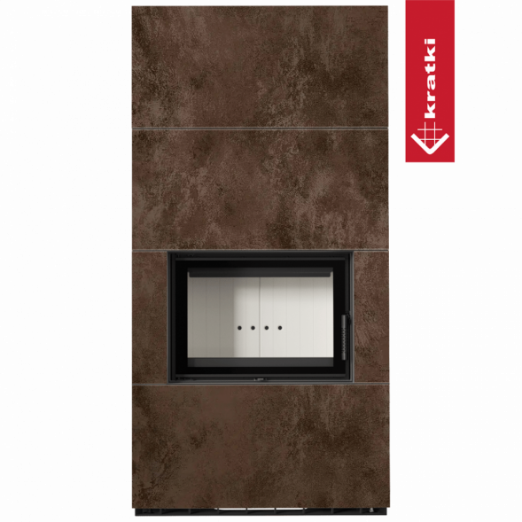 Каминокомплект Kratki PRO FLOKI OXIDE MORO (Белая футеровка)