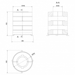 Комплект бетонных теплоаккумулирующих дисков d-150мм (10 шт., 5 слоев, V2)