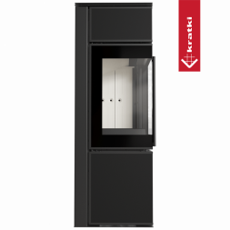 Печь Kratki PRO TORA/S 8 кВт Nero Assoluto (Белая футеровка, с доводчиком)