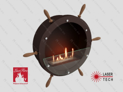 Настенный биокамин Lux Fire &amp;quot;Капитан 500 Н&amp;quot; XS (коричневый)