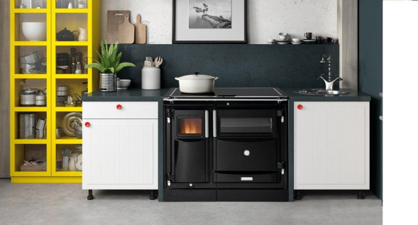 Печь HERGOM Плита PAS II (SMOKE OUTLET TOP AND REAR) CAST IRON TOP- верхнее и заднее подключение ,Чугунная панель