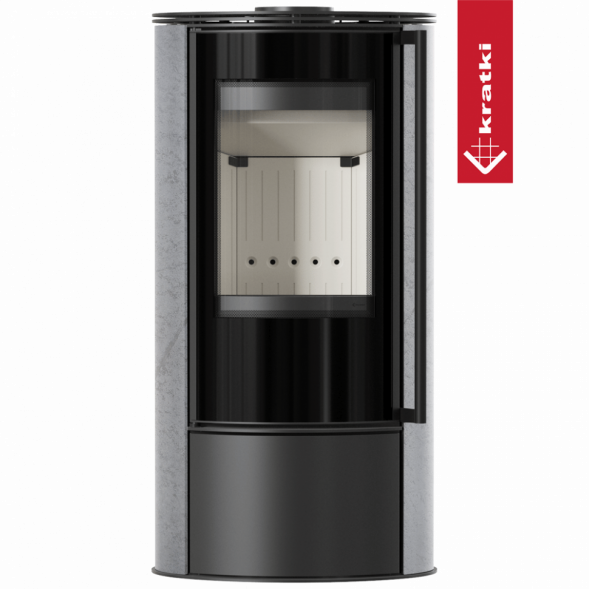 Печь Kratki PRO ERIK GREY SATIN (Белая футеровка)
