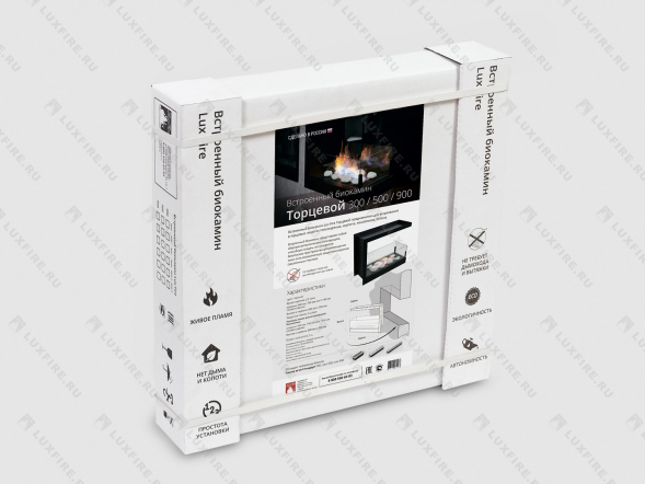 Встроенный биокамин Lux Fire Торцевой 490 S